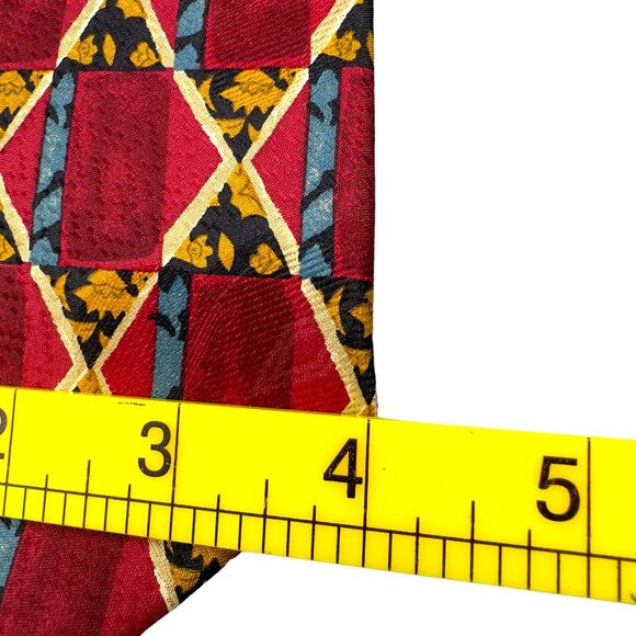 Boutique Mens 100% Silk Dress Tie Made in‎ Spain Geometric Print 58" 4" - Picture 7 of 8